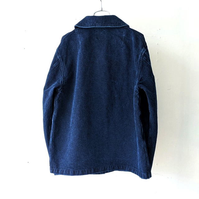 Soundman Marshall インディゴ刺子ショールカラーカバーオール (Indigo) - 画像 (4)