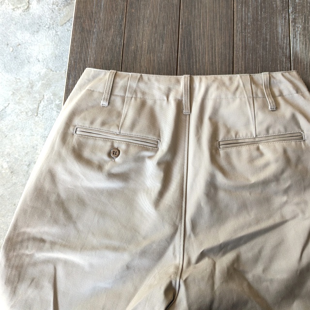 Upscape Audience ワーカーズワイドストレートチノトラウザー / US ARMY M41-Type (Beige) - 画像 (5)