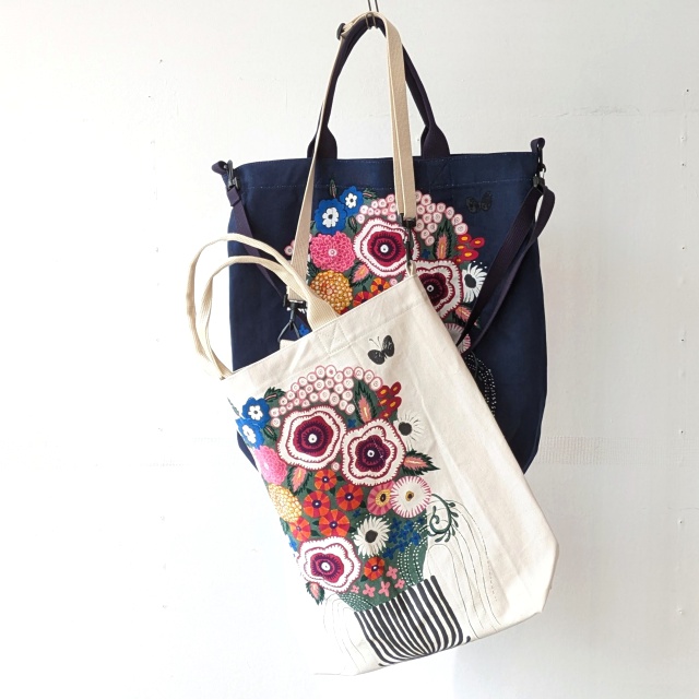Bohemians Bouquet long tote bag (Natural) - 画像 (2)