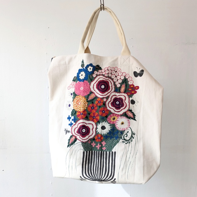 Bohemians Bouquet long tote bag (Natural) - 画像 (3)