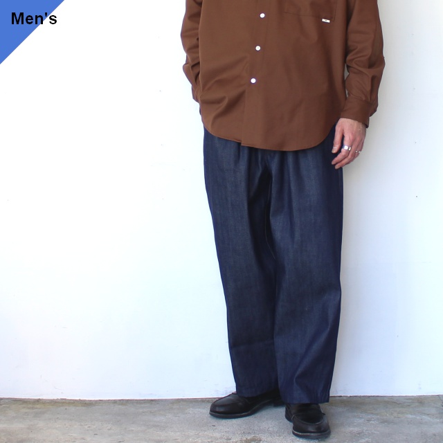 Upscape Audience 12ozセルビッジデニム2タックトラウザー 12oz Selvedge Denim 2Tuck Trouser　（Dark indigo）