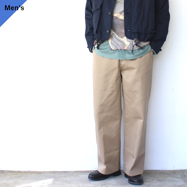 Upscape Audience ワーカーズワイドストレートチノトラウザー / US ARMY M41-Type　（Beige）