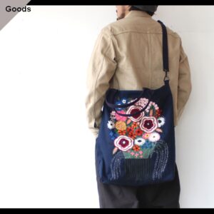 Bohemians　Bouquet long tote bag　（Navy）