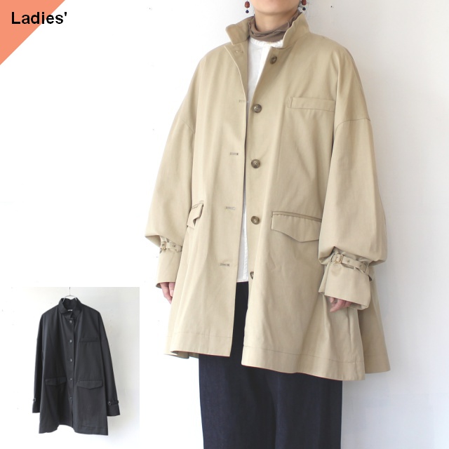 IKITSUKE スタンドカラーフレアコート / Stand-collar Flair Coat
