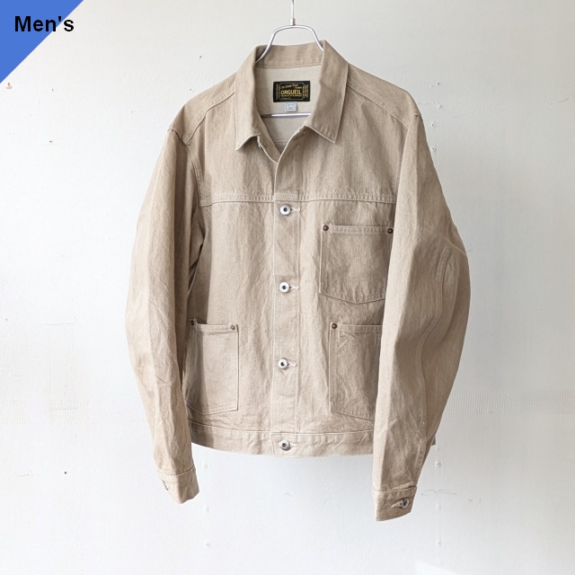 Orgueil カラーデニムワークジャケット Color denim work jacket / OR-4334　（Beige）