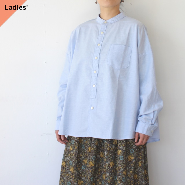 sasanqua by trees オックスB.Cオーバーシャツ Ox work over shirt　（Sax）