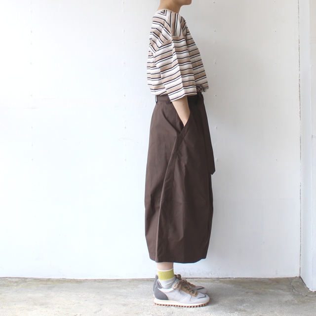 HAVERSACK ベルテッドコクーンスカート C/S-Typewriter Belted Cocoon Skirt / 662624 (Brown) - 画像 (4)