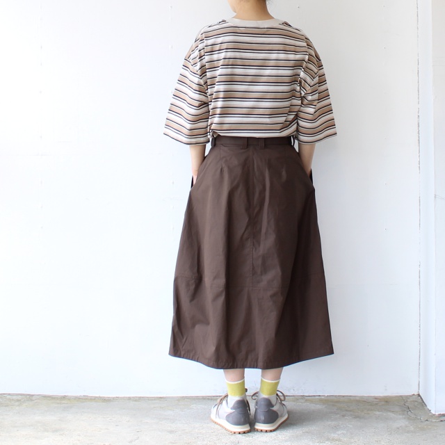 HAVERSACK ベルテッドコクーンスカート C/S-Typewriter Belted Cocoon Skirt / 662624 (Brown) - 画像 (5)