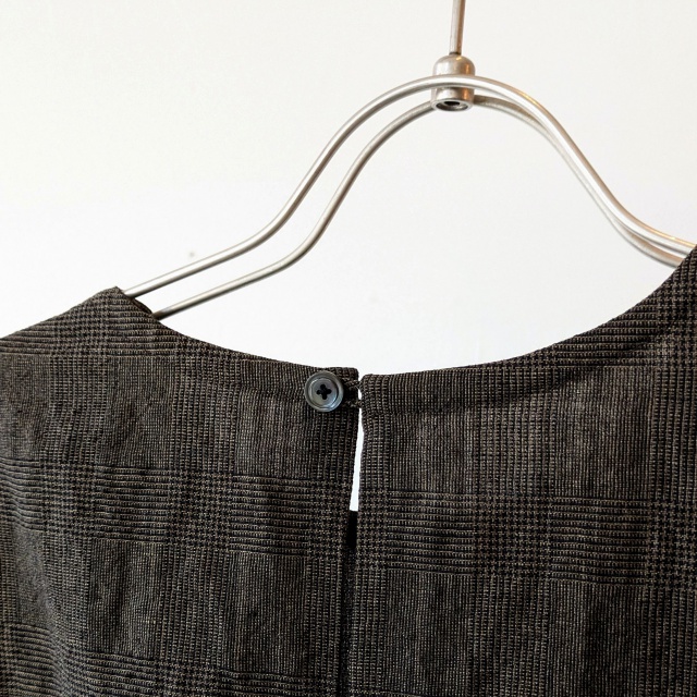 HAVERSACK リネンウールグレンチェック5分袖ワンピース W/L Glen-check half-sleeve onepiece - 画像 (5)