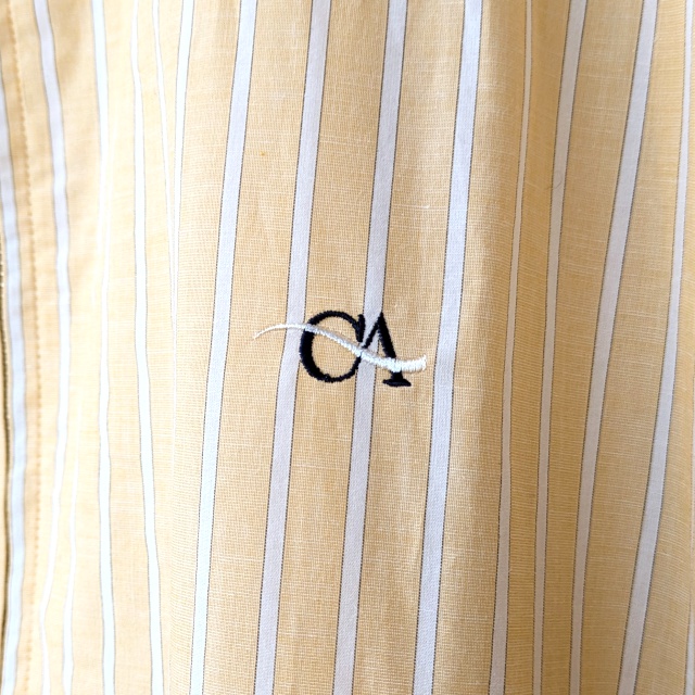 melple 綿麻ストライプドリズラージャケット Westwood Drizzler Jacket (Yellow) - 画像 (4)