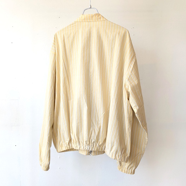 melple 綿麻ストライプドリズラージャケット Westwood Drizzler Jacket (Yellow) - 画像 (2)