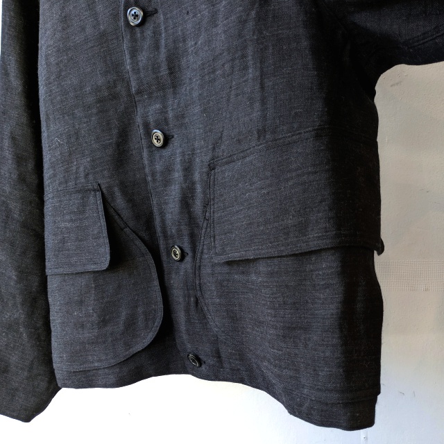 HAVERSACK リネンウールヘリンボーンノーカラージャケット Linen Wool Herringbone No-color Jacket - 画像 (4)