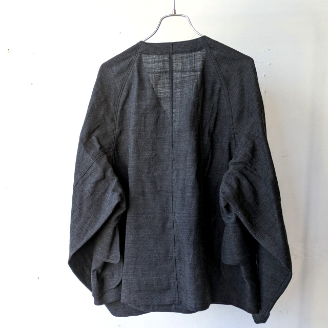 HAVERSACK リネンウールヘリンボーンノーカラージャケット Linen Wool Herringbone No-color Jacket - 画像 (2)