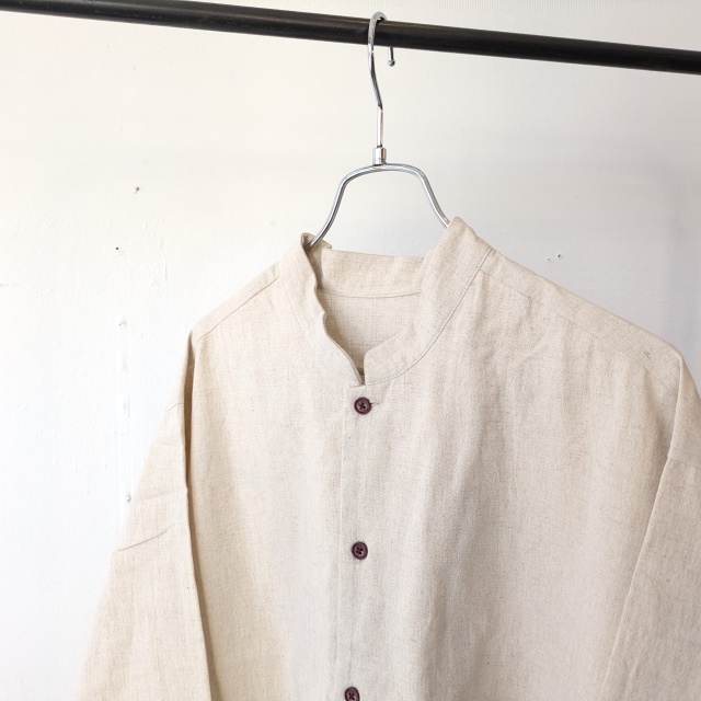 Bohemians 綿麻ブーケプリントスタンドカラーシャツ / C/L Bouquet Pop China-collar shirt - 画像 (4)