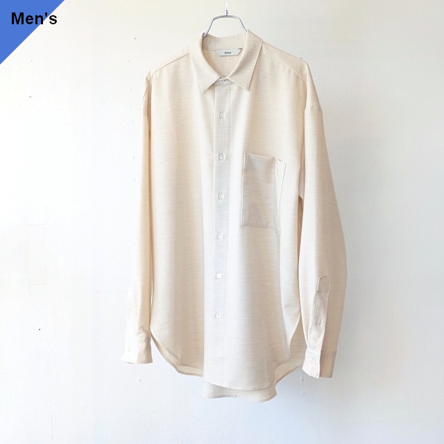 amne レギュラーカラーシャツ TROPICAL classic shirt　（Natural）
