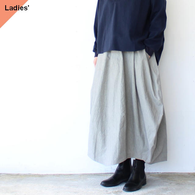 HAVERSACK 40/タイプライターコクーンスカート 40-Typewriter cocoon skirt　（Gray）