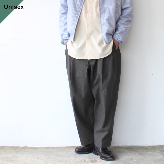 HAVERSACK 40タイプライター2タックワイドパンツ 40-Typewriter 2tuck wide trousers　（Charcoal）