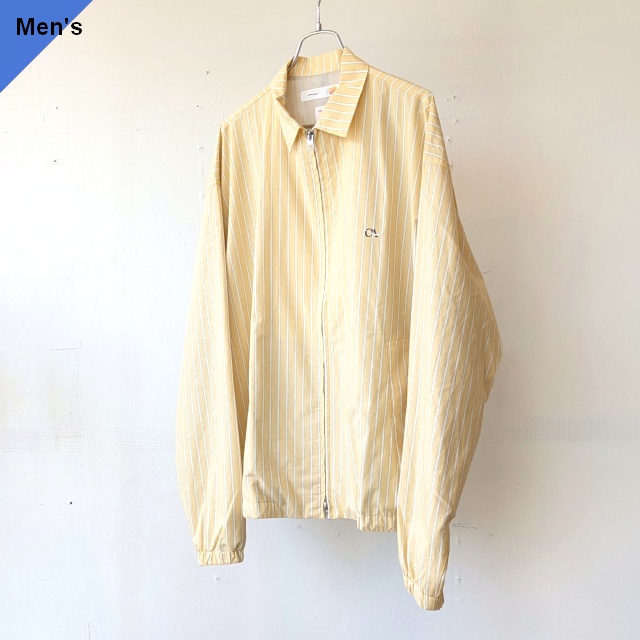 melple 綿麻ストライプドリズラージャケット Westwood Drizzler Jacket　（Yellow）