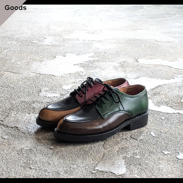 Milton Keynes Vチップレザーシューズ V-tip Leather Shoes / Crazy pattern