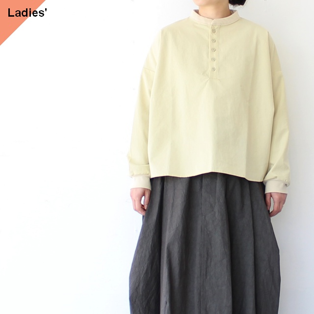 sasanqua by trees 東炊きバーバリースリーピングシャツ Living shirts　（Cream）