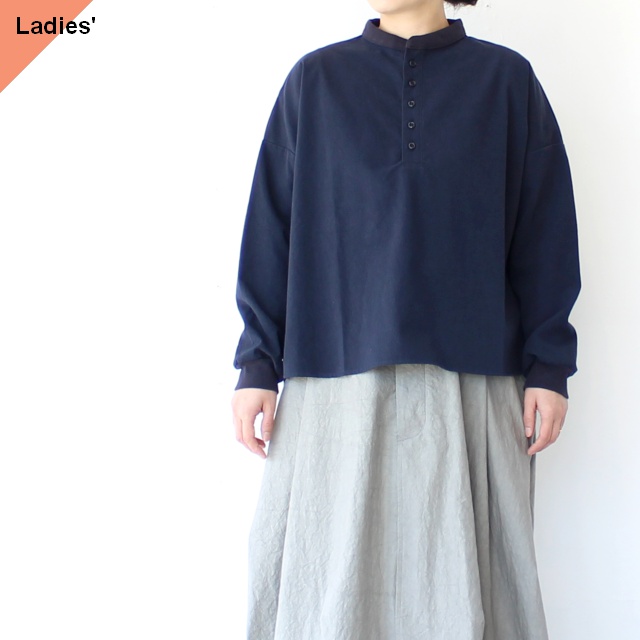 sasanqua by trees 東炊きバーバリースリーピングシャツ Living shirts　（Navy）
