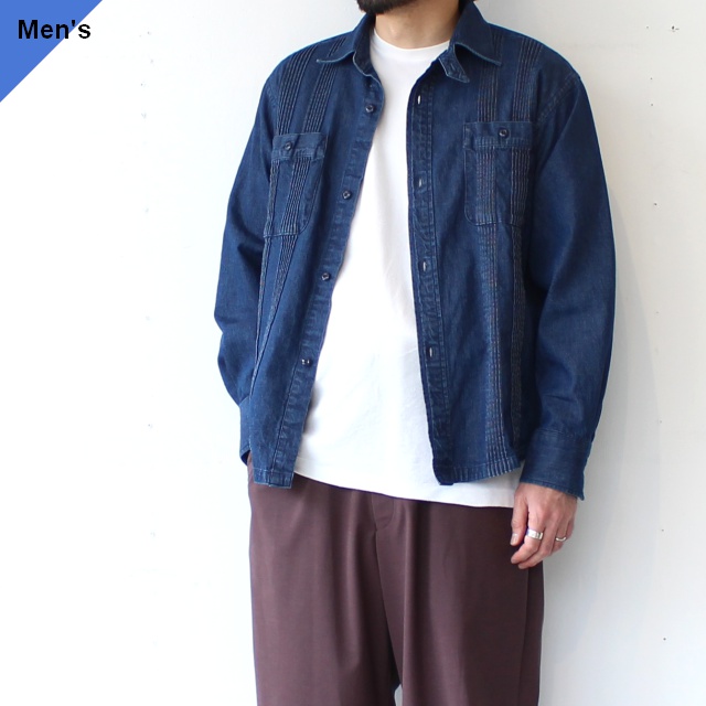 Soundman キューバデニムワークシャツ Ranchero　（Indigo）