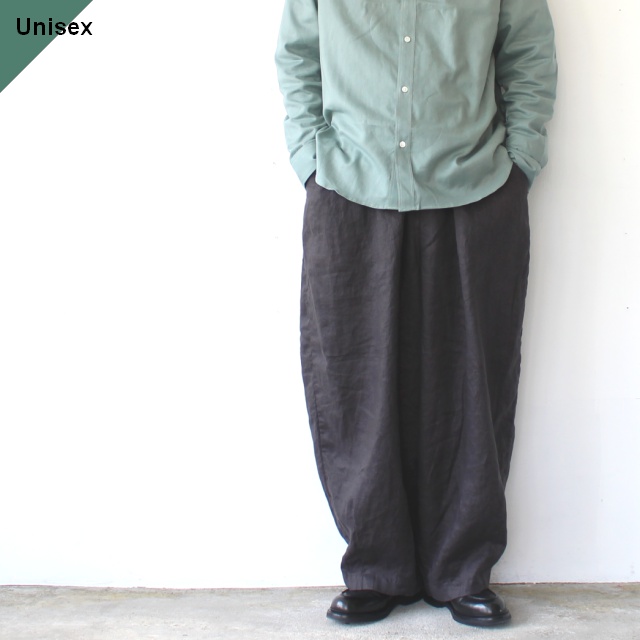 HARVESTY リネンイージーサーカスパンツ 40s-Linen Canvas Circus Pants (Charcoal)
