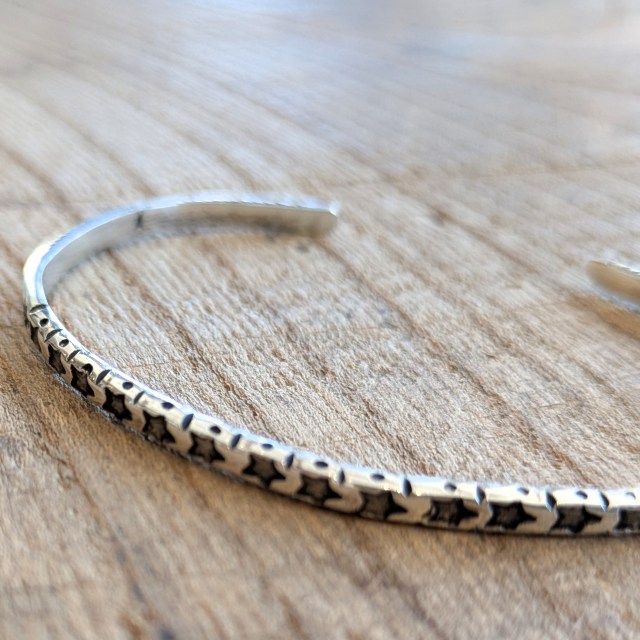 Ericka Nicolas Begay シルバーバングル Silver Bangle HM2 - 画像 (2)