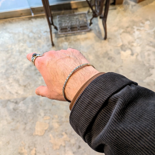 Ericka Nicolas Begay シルバーバングル Silver Bangle HM2 - 画像 (5)