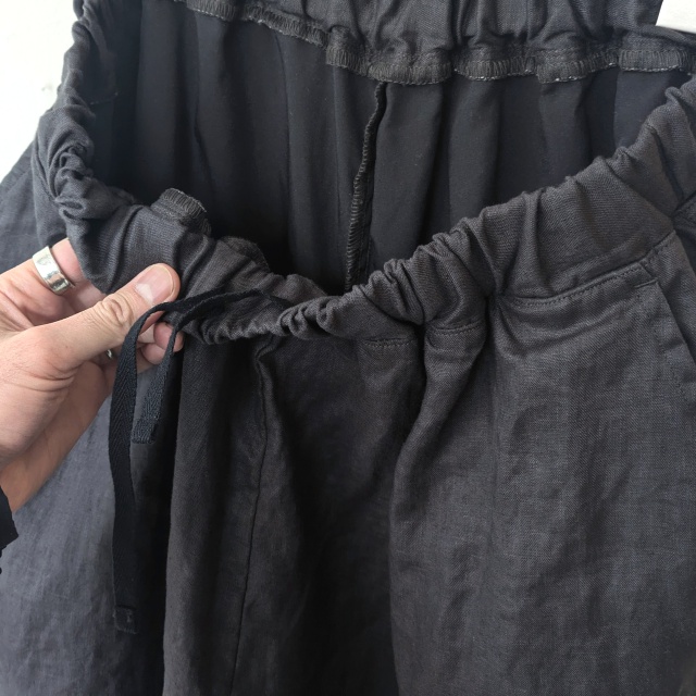 HARVESTY リネンイージーサーカスパンツ 40s-Linen Canvas Circus Pants (Charcoal) - 画像 (3)