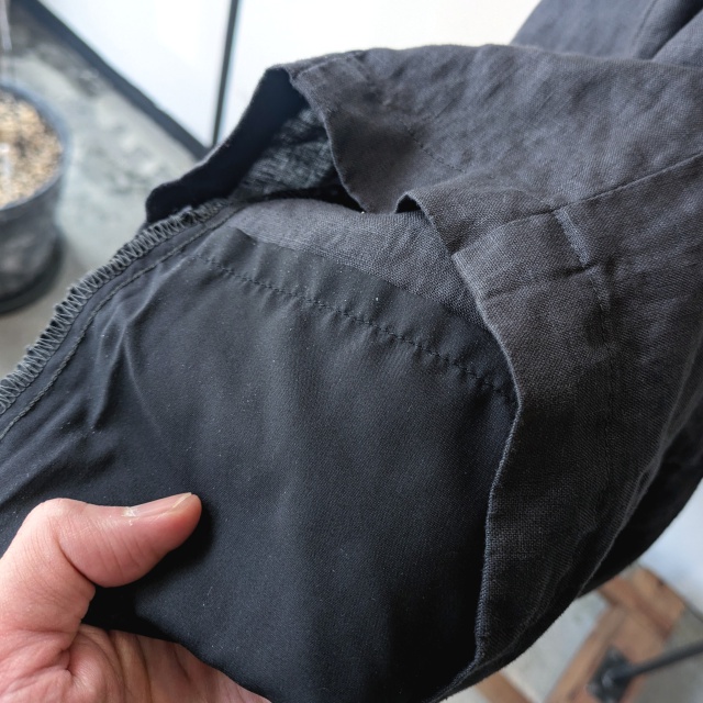 HARVESTY リネンイージーサーカスパンツ 40s-Linen Canvas Circus Pants (Charcoal) - 画像 (4)