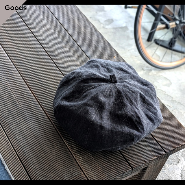 Au vrai chic Britain リネンベレー Linen Berret (Charcoal)