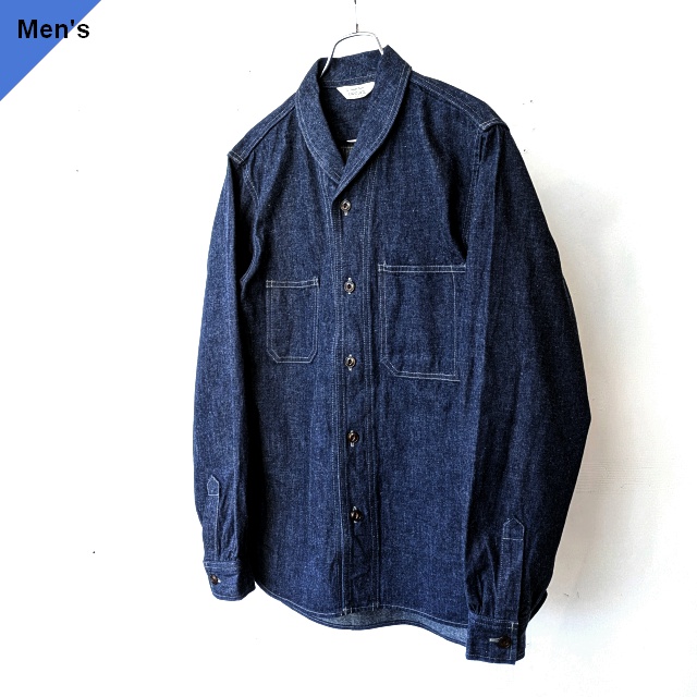 Orgueil ショールカラーデニムワークシャツ Shawl-collar denim work shirt / OR-5127 (Indigo)
