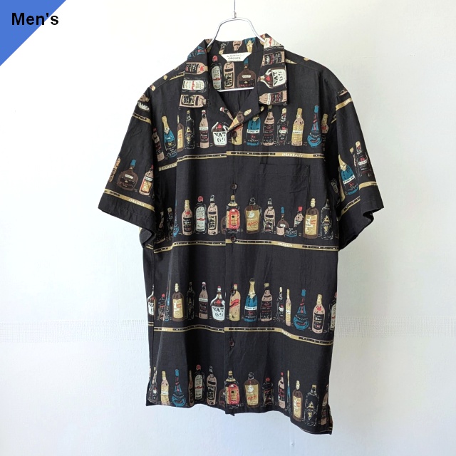 Orgueil 総柄開襟シャツ Speakeasy shirt / OR-5126　（Black）