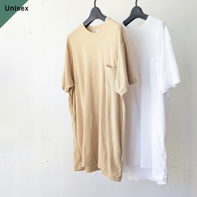 Siora パイルポケットTシャツ Extra long cotton pile S/S tee