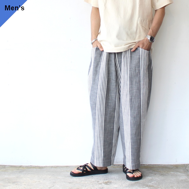 HAVERSACK ダンガリーストライプサルエルパンツ Dungaree Washer-Stripe Sarouel Pants
