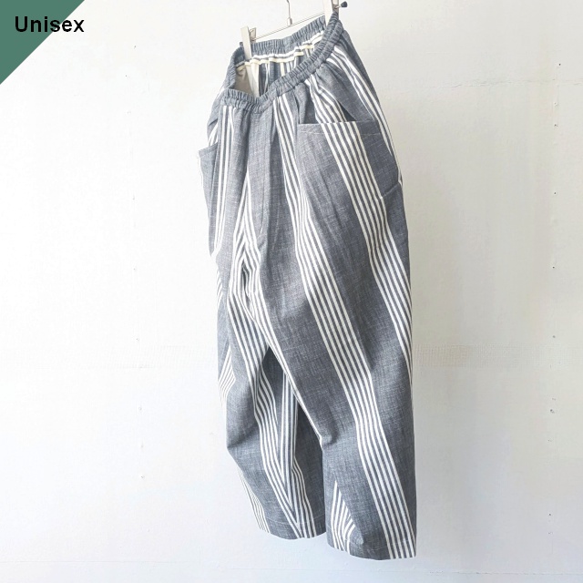 HAVERSACK ダンガリーストライプサルエルパンツ Dungaree Washer-Stripe Sarouel Pants