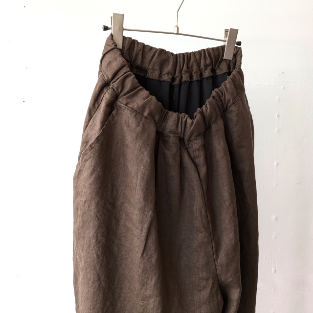 HARVESTY リネンイージーサーカスパンツ 40s-Linen Canvas Circus Pants (Brown) - 画像 (2)