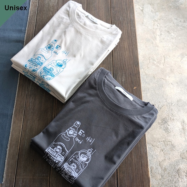 amne ” skål ” half sleeve tee プリントTシャツ