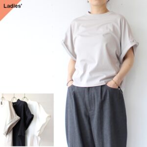 HAVERSACK 60/2サイロ天竺ドルマンクルーネックT Roll-up sleeve crew neck tee