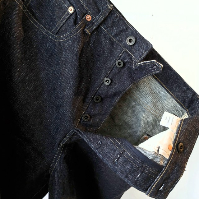 Orgueil 14oz本藍デニムワイドトラウザー / Tailor Jeans Wide Straight OR-102 (ONE WASH) - 画像 (3)