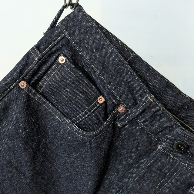 Orgueil 14oz本藍デニムワイドトラウザー / Tailor Jeans Wide Straight OR-102 (ONE WASH) - 画像 (5)