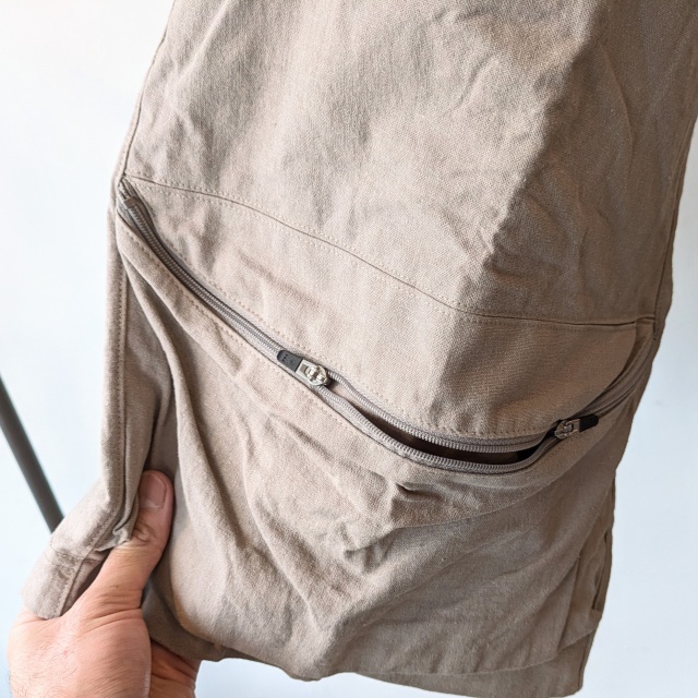 Upscape Audience L/Cキャンバスストレージイージーカーゴショーツ Linen Cotton Canvas Easy Cargo Shorts (Graige) - 画像 (5)