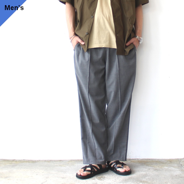 melple サイドラインイージースラックス Venice pants – Hybrid Tropical　（Gray）