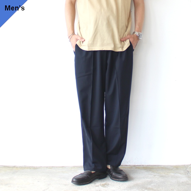 melple サイドラインイージースラックス Venice pants – Hybrid Tropical　（Navy）