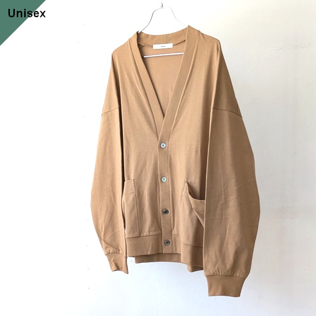 amne　 TWISTED JERSEY Cardigan　（Camel）