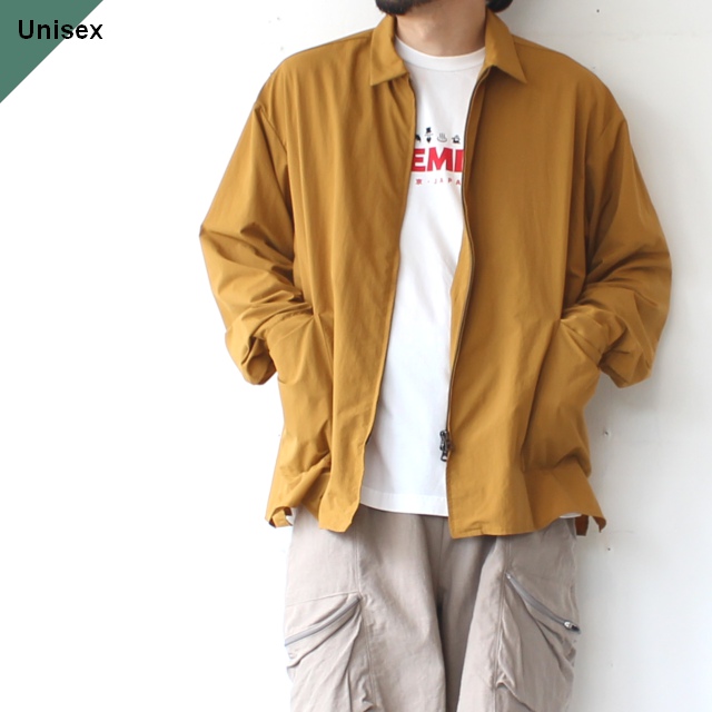 amne　NYLON Zip park shirts　（Gold）