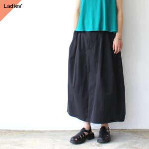 HAVERSACK 塩縮ツイルコクーンスカート Salt-Shrinking Twill Cocoon Skirt / 362622　（Black）