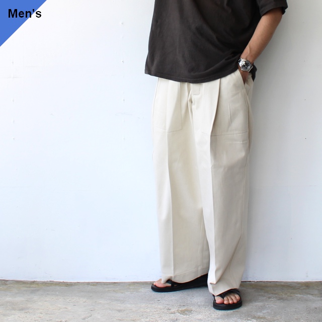 HAVERSACK 先染めデニムユーティリティトラウザー Denim utility trousers 　（Off White）