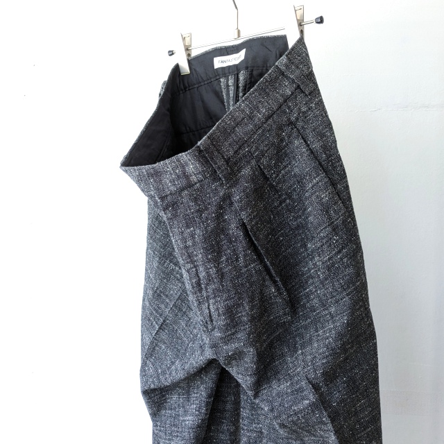 FANTASTICDAYS コットンネップワイドトラウザー 2PWIDE-M-263-01 (Black) - 画像 (2)